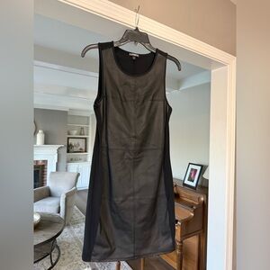 Express Sleveless Leather-Style Mini Dress